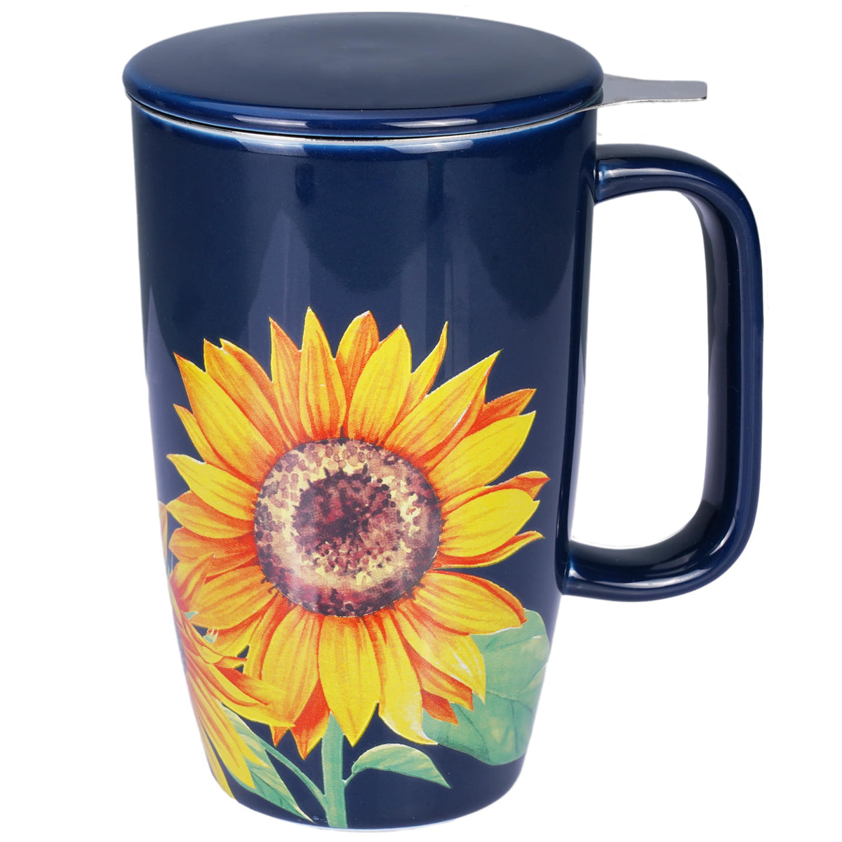 Sunddo sunflower tea mug with infusion for loose-leaf brewing