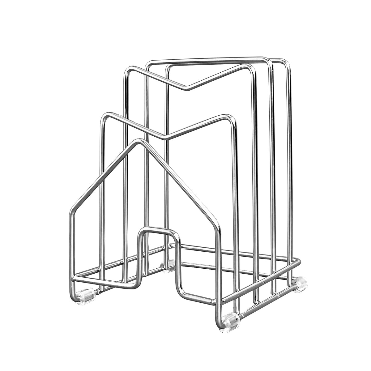 SUNFICON pot lid organizer inside cabinet holds lids neatly and accessibly
