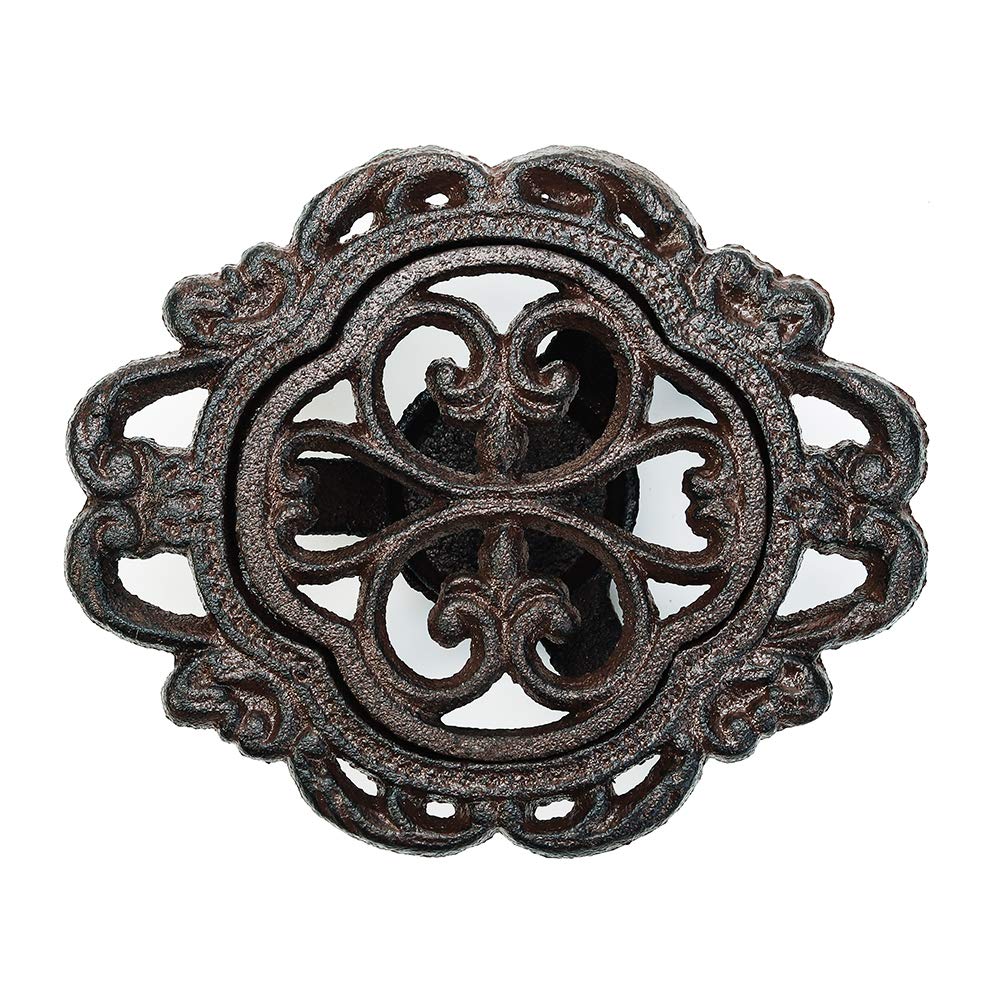 Sungmor cast iron teapot warmer stand adds rustic charm to tea service.