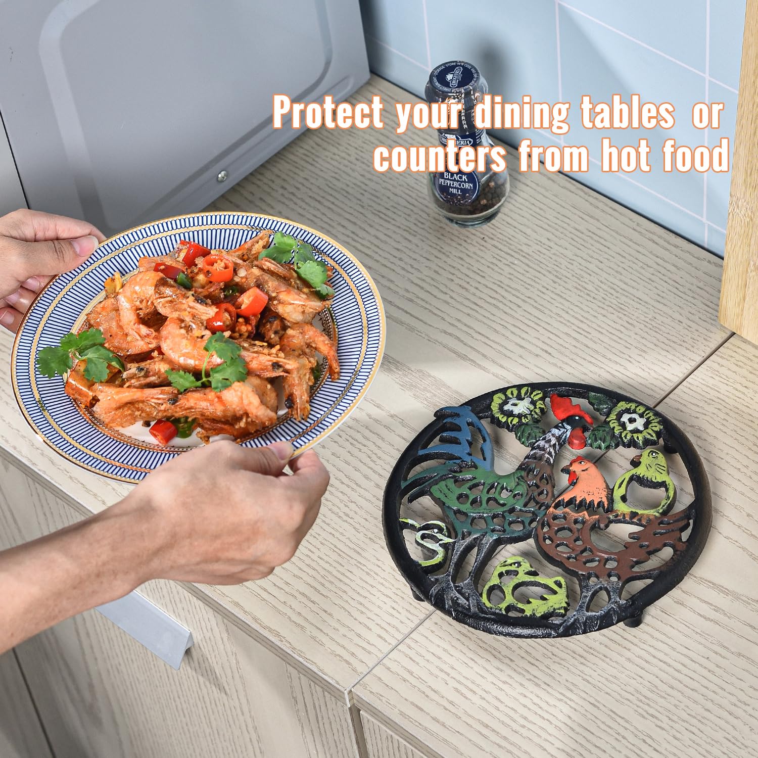 Sungmor rustproof trivet withstands heat from pans safely