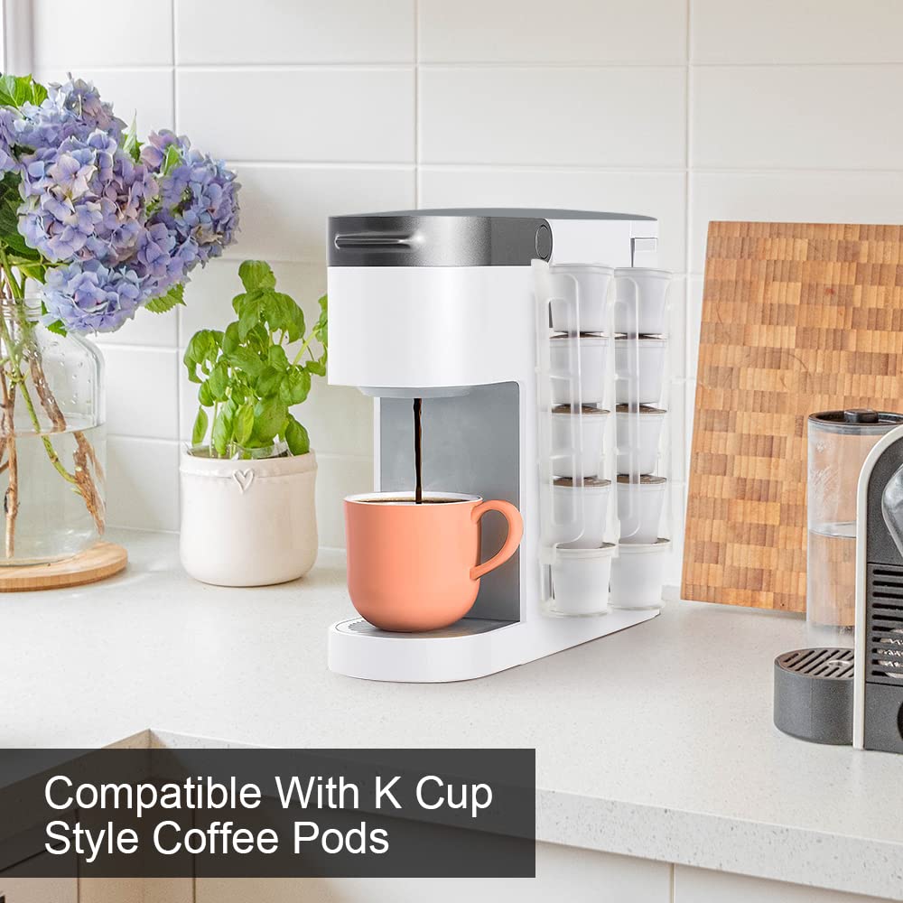 SUNGRACE K-Cup Holder transparent finish blends with kitchen decor.