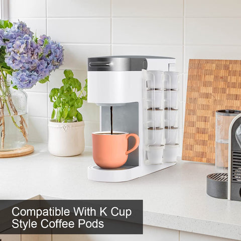 SUNGRACE K-Cup Holder transparent finish blends with kitchen decor.