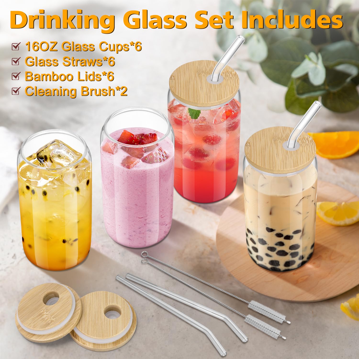 Sungwoo 16oz clear glass tumblers showcase crystal clarity for beverages