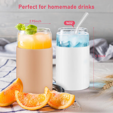 Sungwoo glass tumbler with bamboo lid keeps beverages covered and fresh.