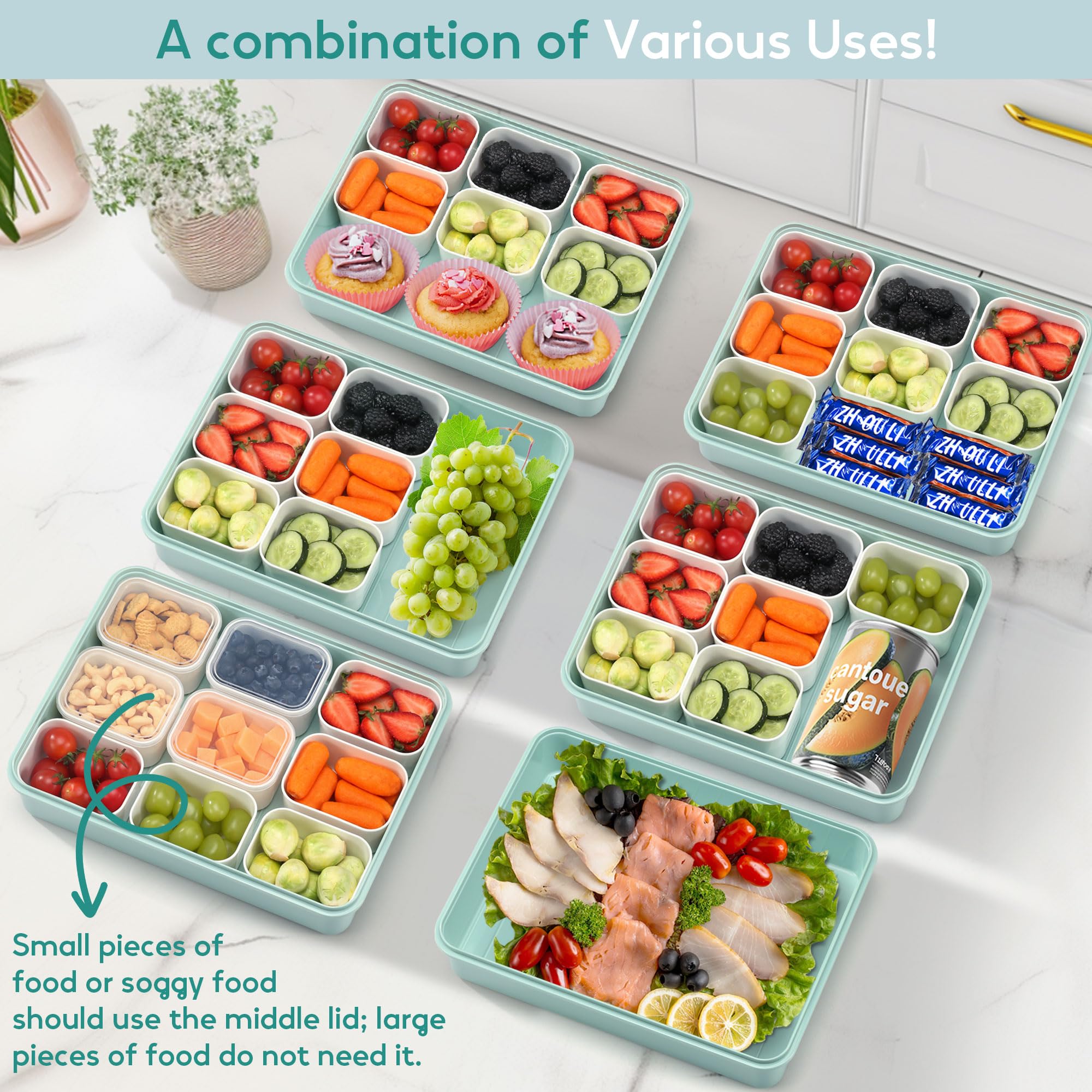 Sunhanny Snackle Box showing clear lids for instant content visibility.