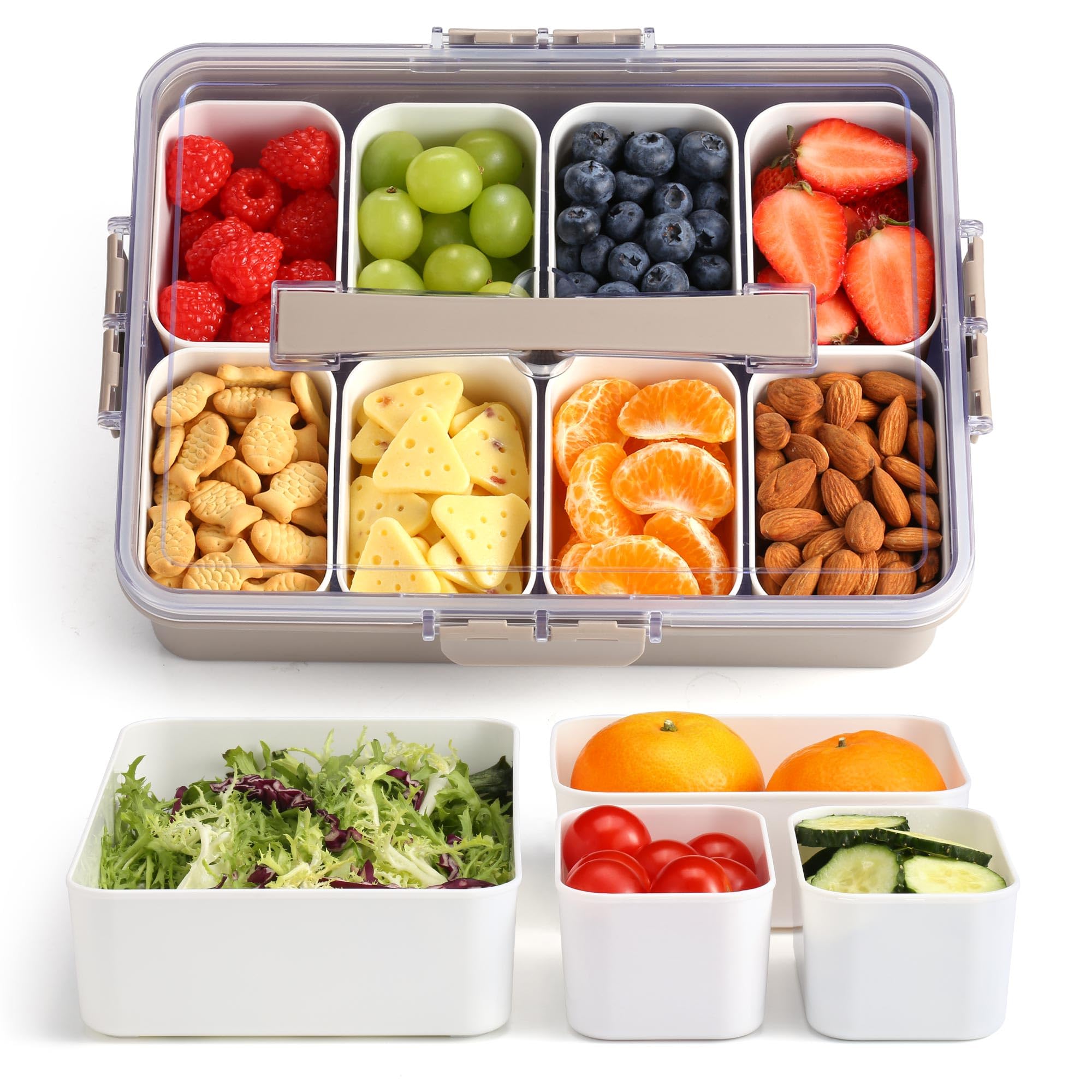Sunhanny Snackle Box compact design with 11 compartments for organized snacks