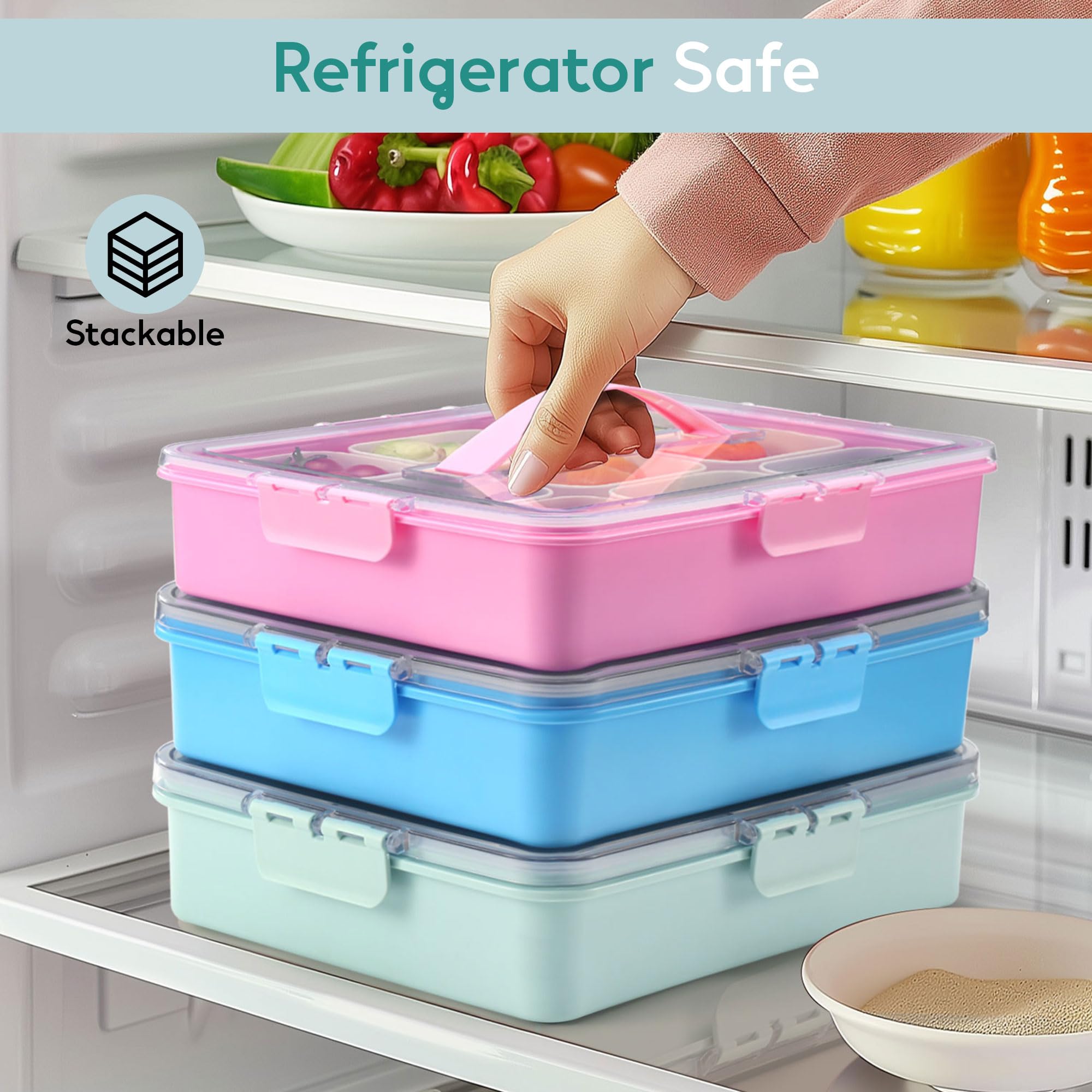 Sunhanny Snackle Box uses fridge-friendly materials to help keep items fresh.