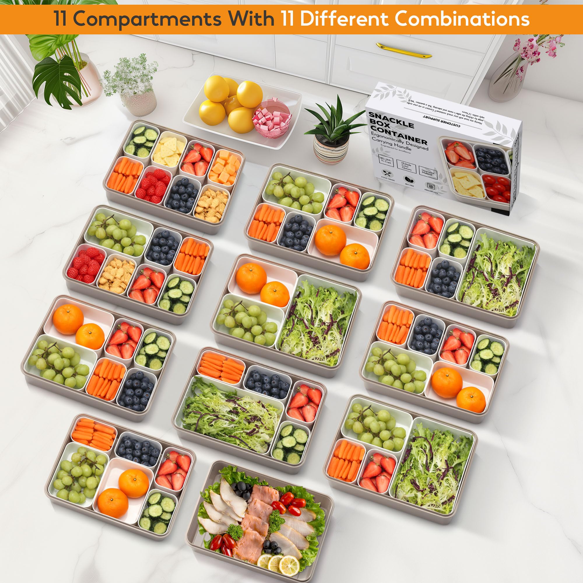 Sunhanny Snackle Box sturdy handle and latches for easy transport