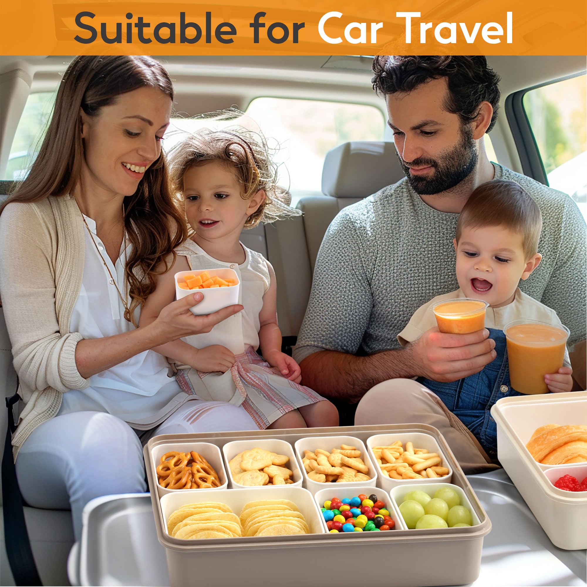 Sunhanny Snackle Box portable tray fits home travel and parties