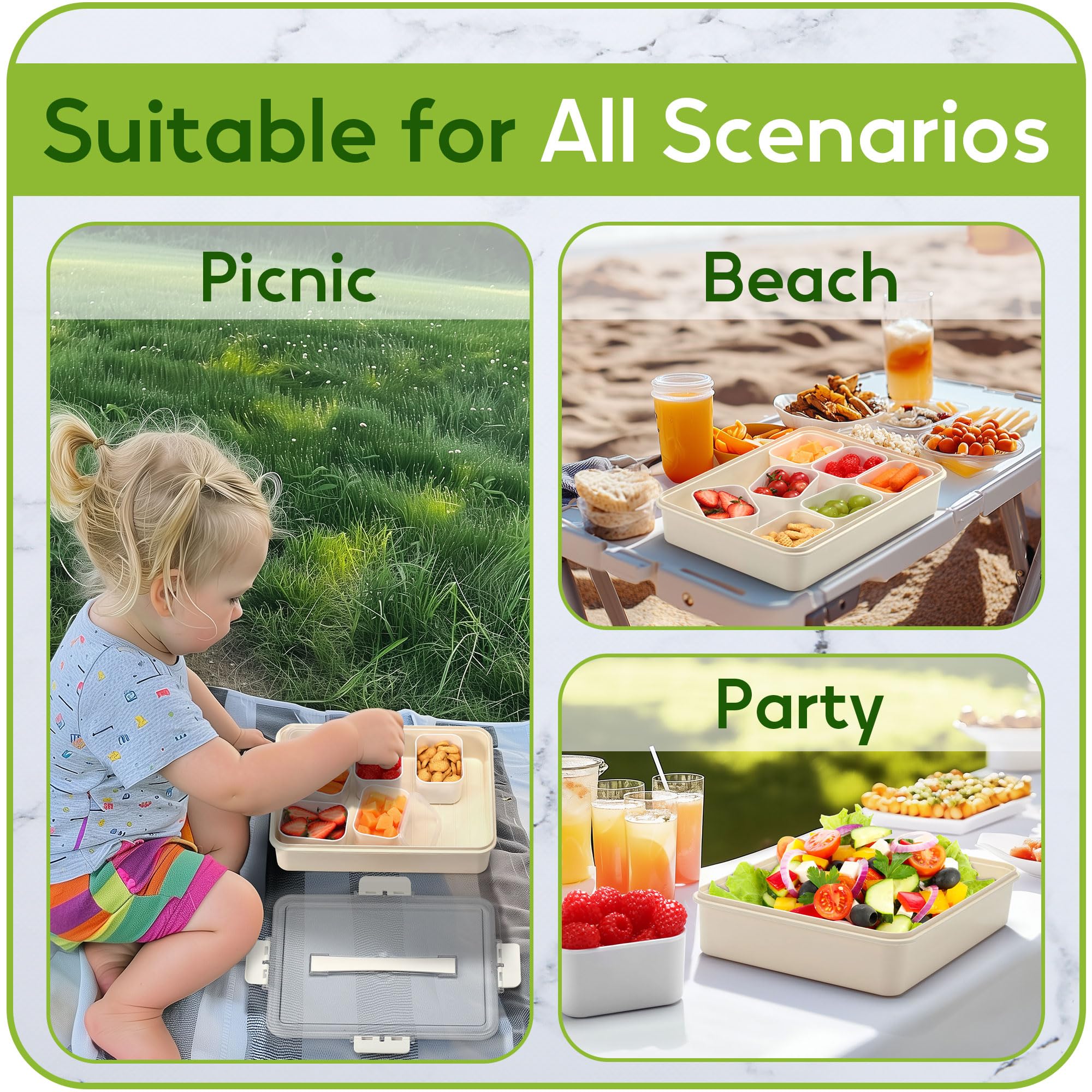 Sunhanny Snackle Box travel platter ideal for picnics and parties on the go.