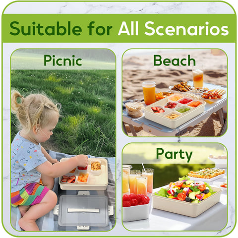 Sunhanny Snackle Box travel platter ideal for picnics and parties on the go.