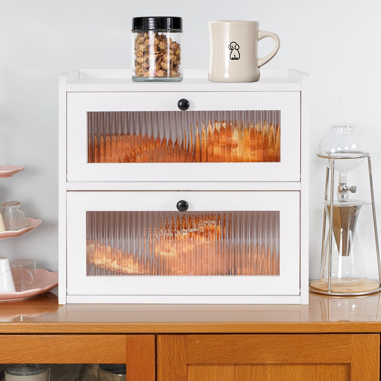 Sunhoo bread box bottom anti-slip pads prevent sliding during use
