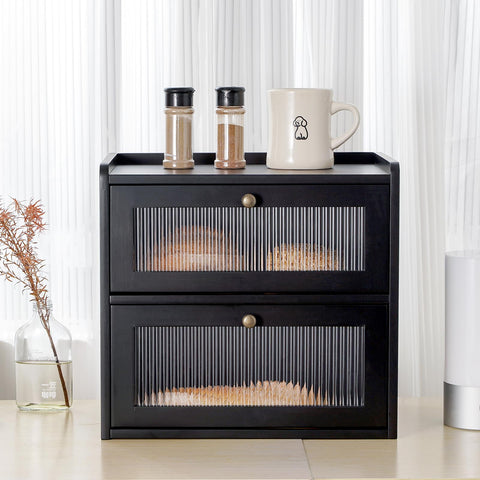 Sunhoo bread box ventilation holes back promote balanced moisture