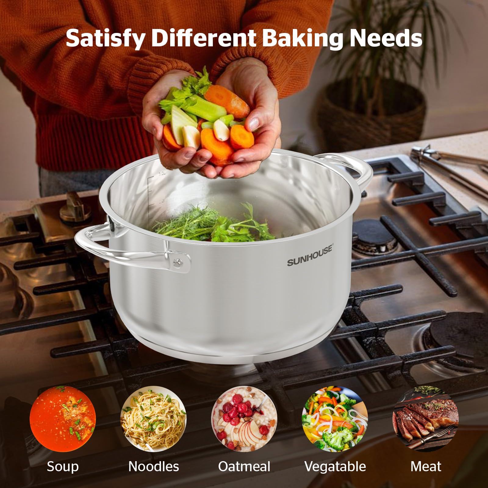 Sunhouse impact-bonded base delivers fast, uniform heat distribution.