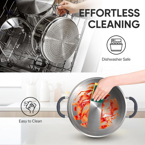 Sunhouse visualised lid and handles help monitor cooking safely.