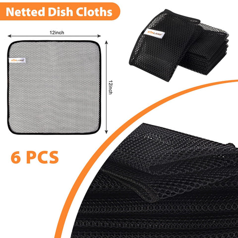 SUNLAND mesh dish cloth dries quickly to prevent musty odors.