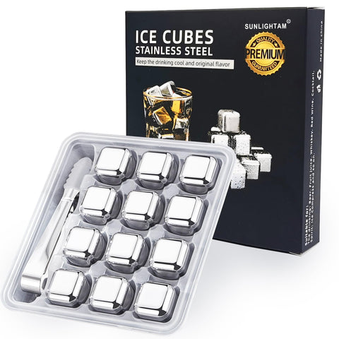 Sunlightam whiskey stones in a glass for undiluted flavor.