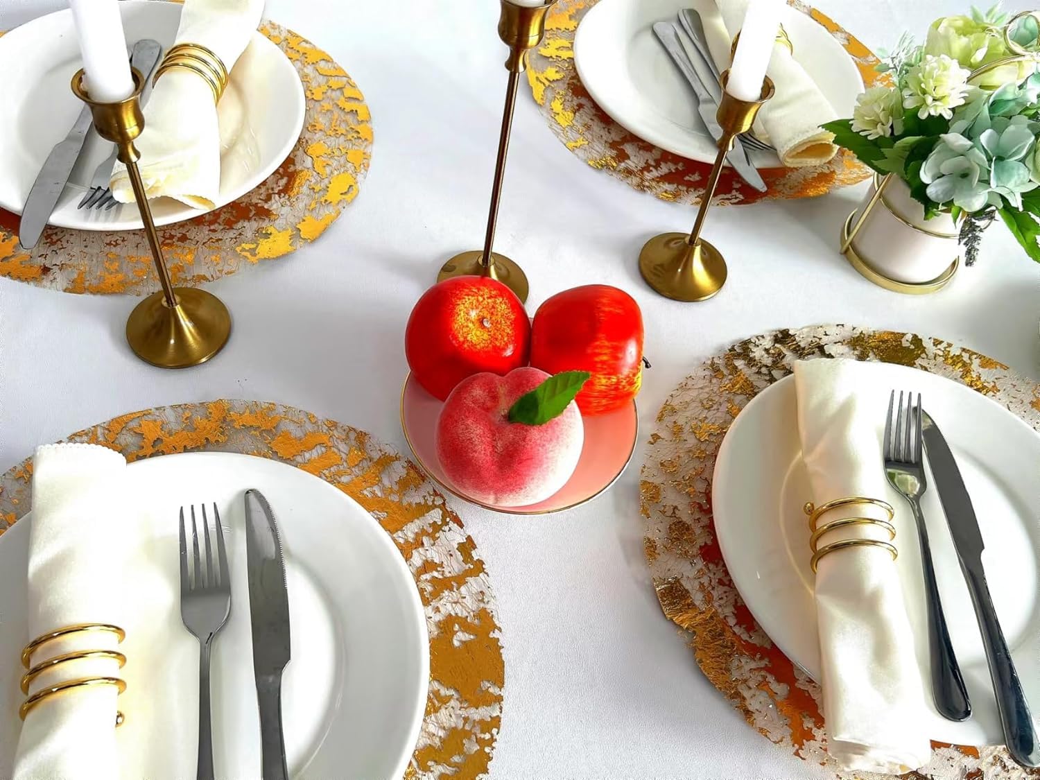 Sunlunckystar party table decor placemats add glamour to celebrations.