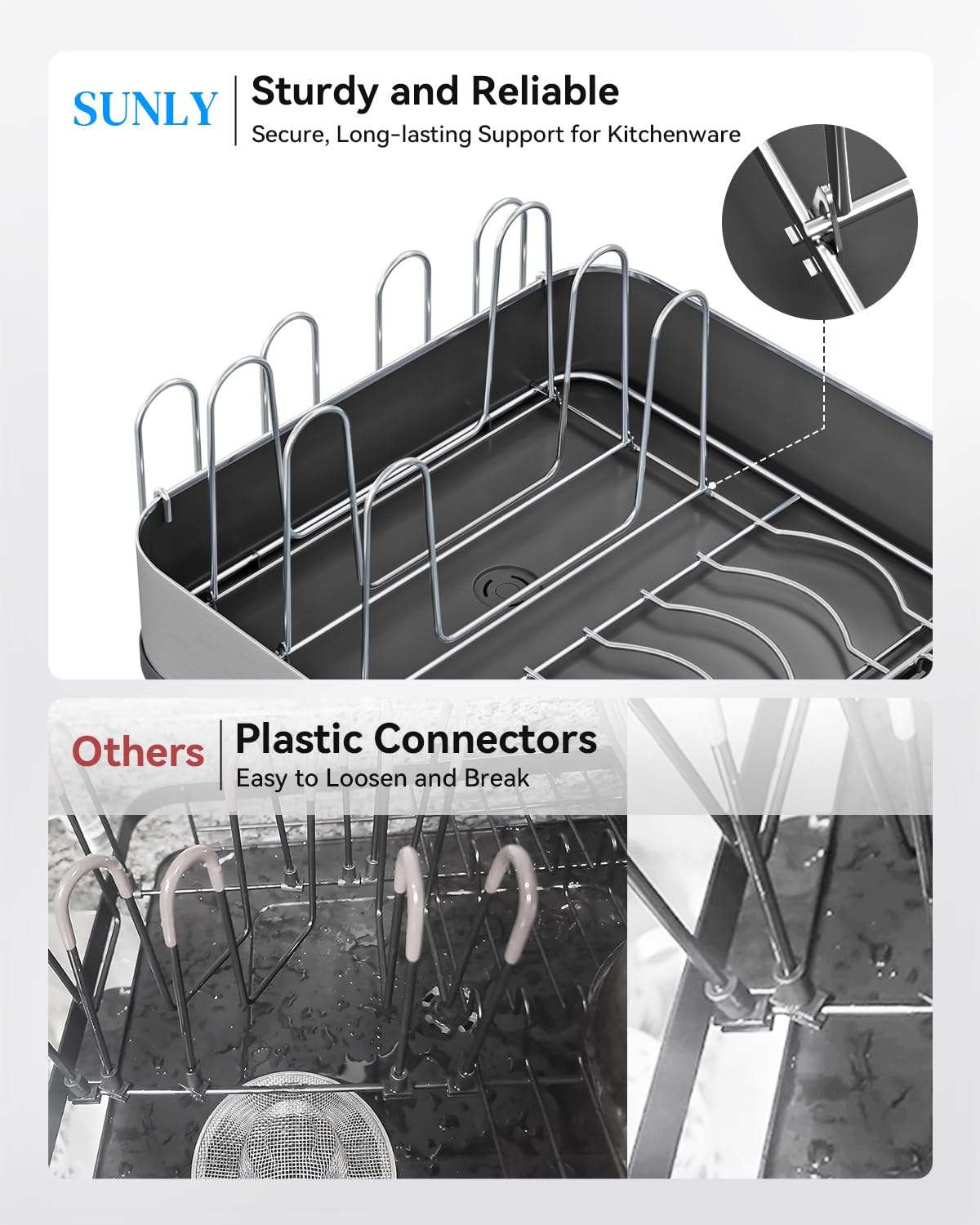 SUNLY compact design saves counter space when not fully extended
