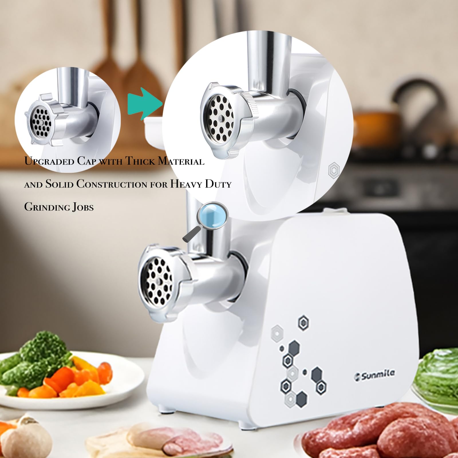 Sunmile compact white housing fits neatly in small kitchens.