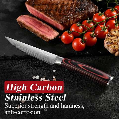Ideal for steak, beef, vegetables, and fruit at home or in a restaurant setting