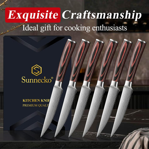 Six-piece Sunnecko knife set provides a cohesive dining experience