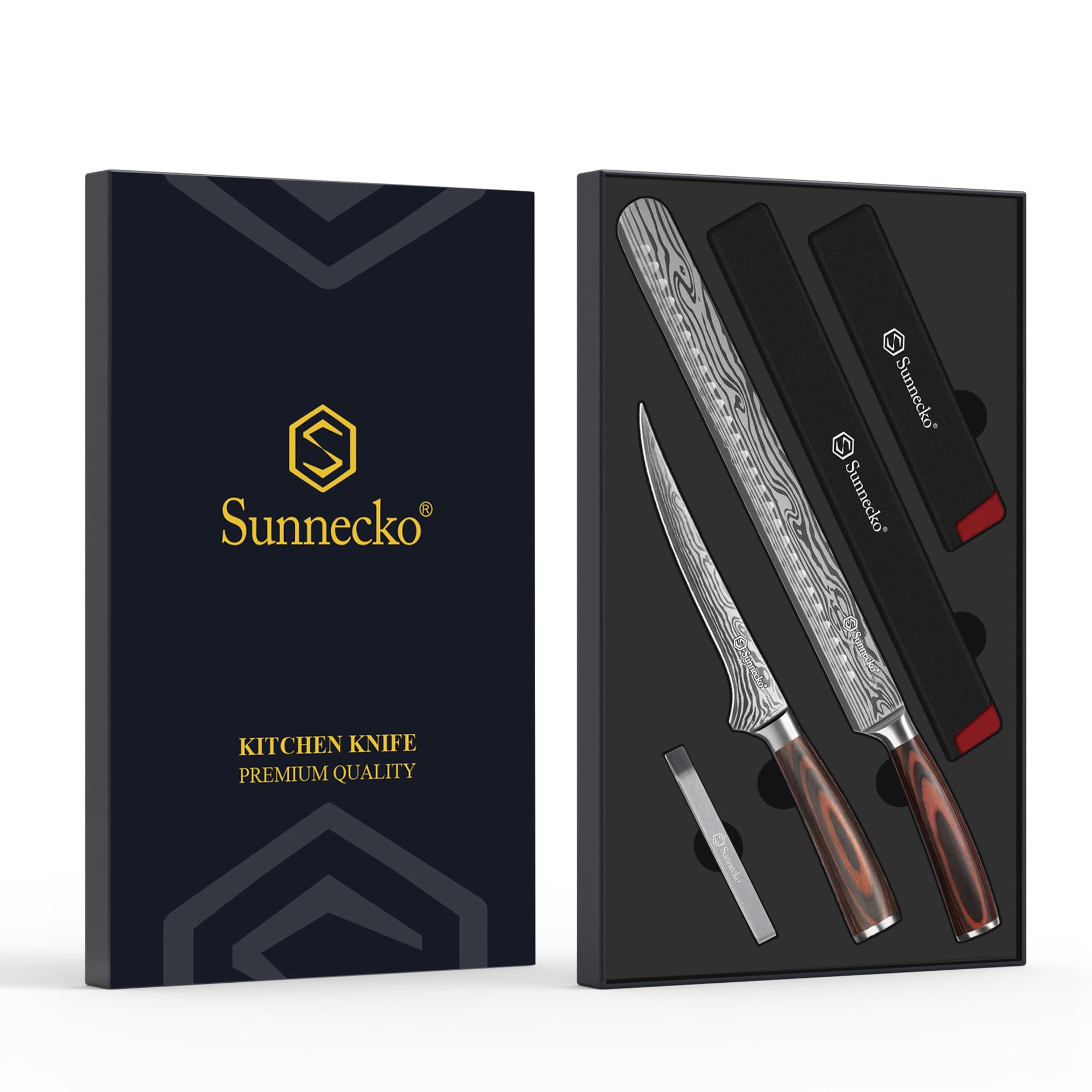 Sunnecko 7-inch boning knife ideal for trimming and deboning.