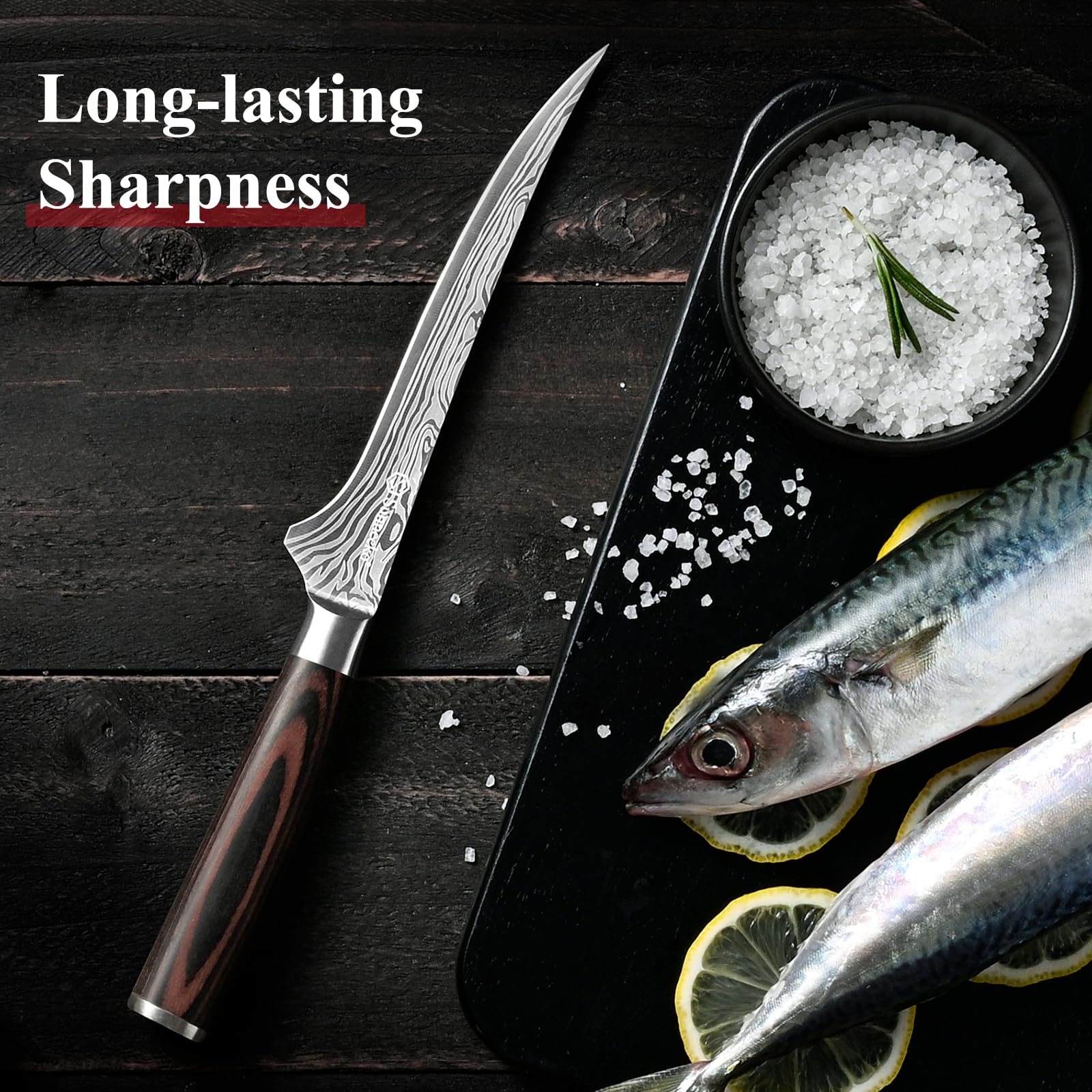 Sunnecko 58HRC steel blade maintains sharpness under heavy use.