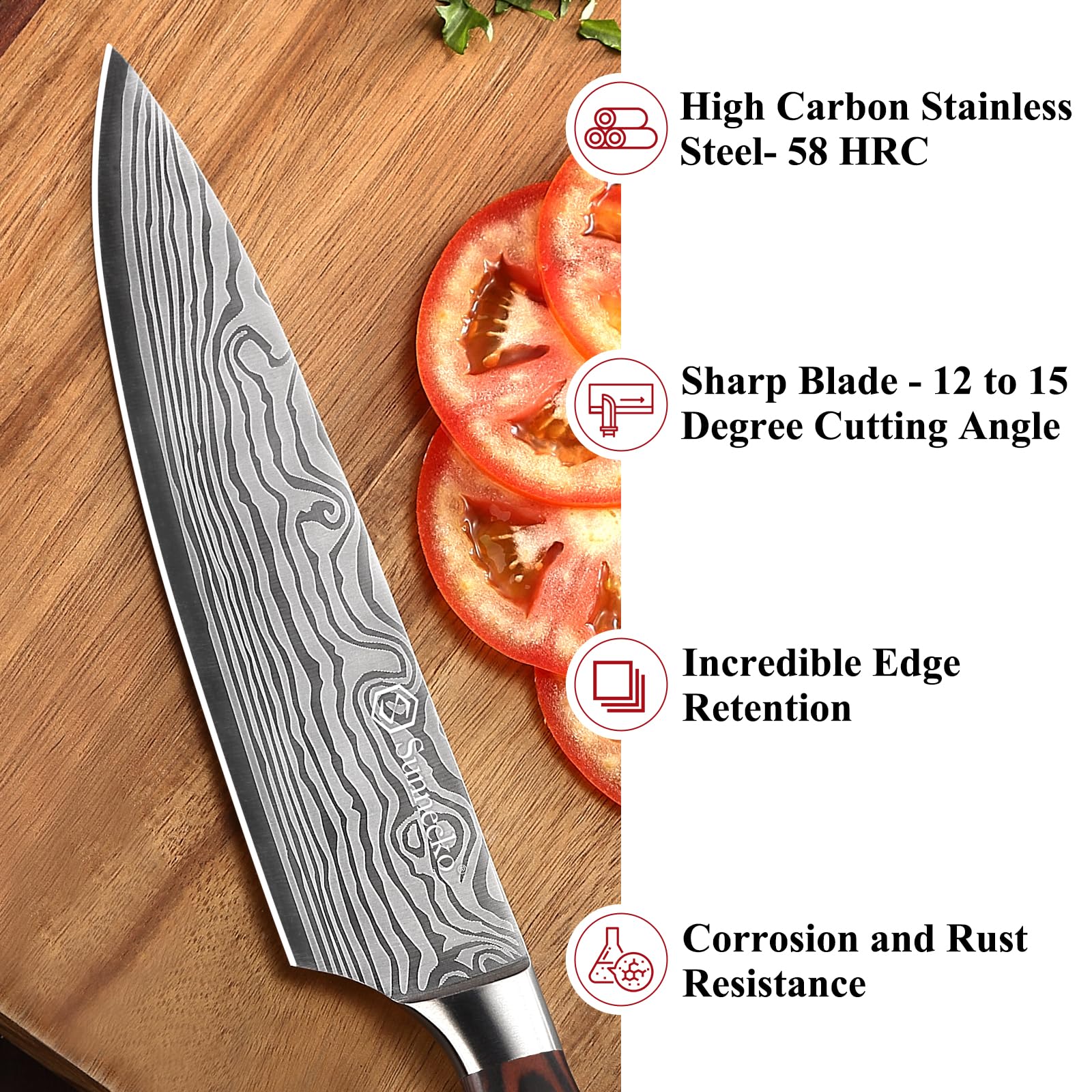 Sunnecko Chef Knife gift box presentation ready for gifting kitchen lovers