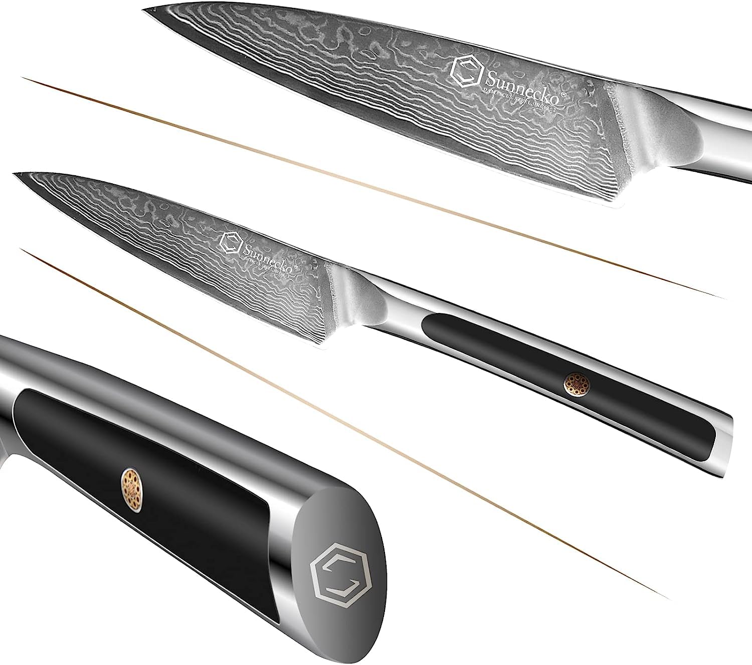 Sunnecko edge precision 12-15 degree bevel enables clean slices.