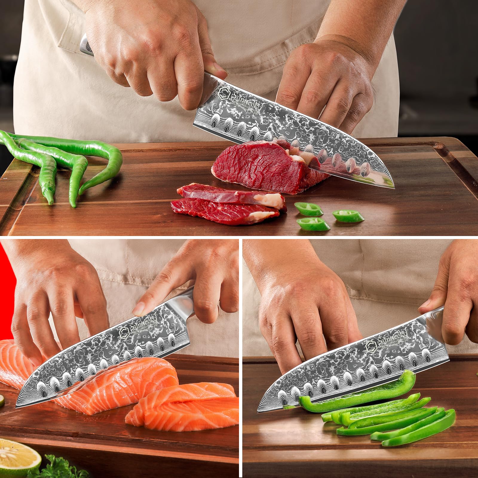 Sunnecko Santoku gift-pack presentation suitable for cooks.