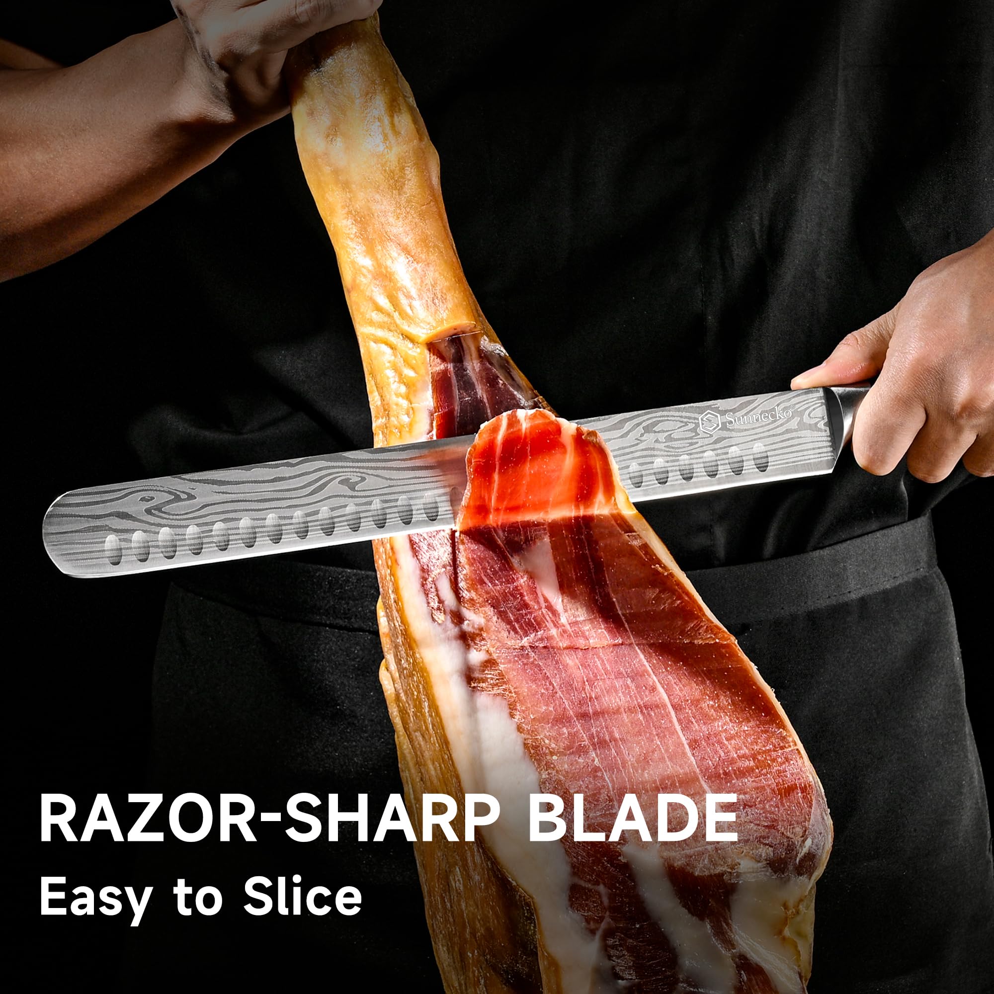 Sunnecko ultra-sharp blade with long edge retention for clean cuts.