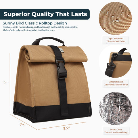 SUNNY BIRD durable nylon exterior resists humidity and cleans easily.