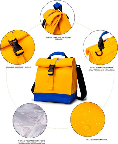 Sunny Bird durable nylon lunchbag with rugged exterior and wipe-clean surface