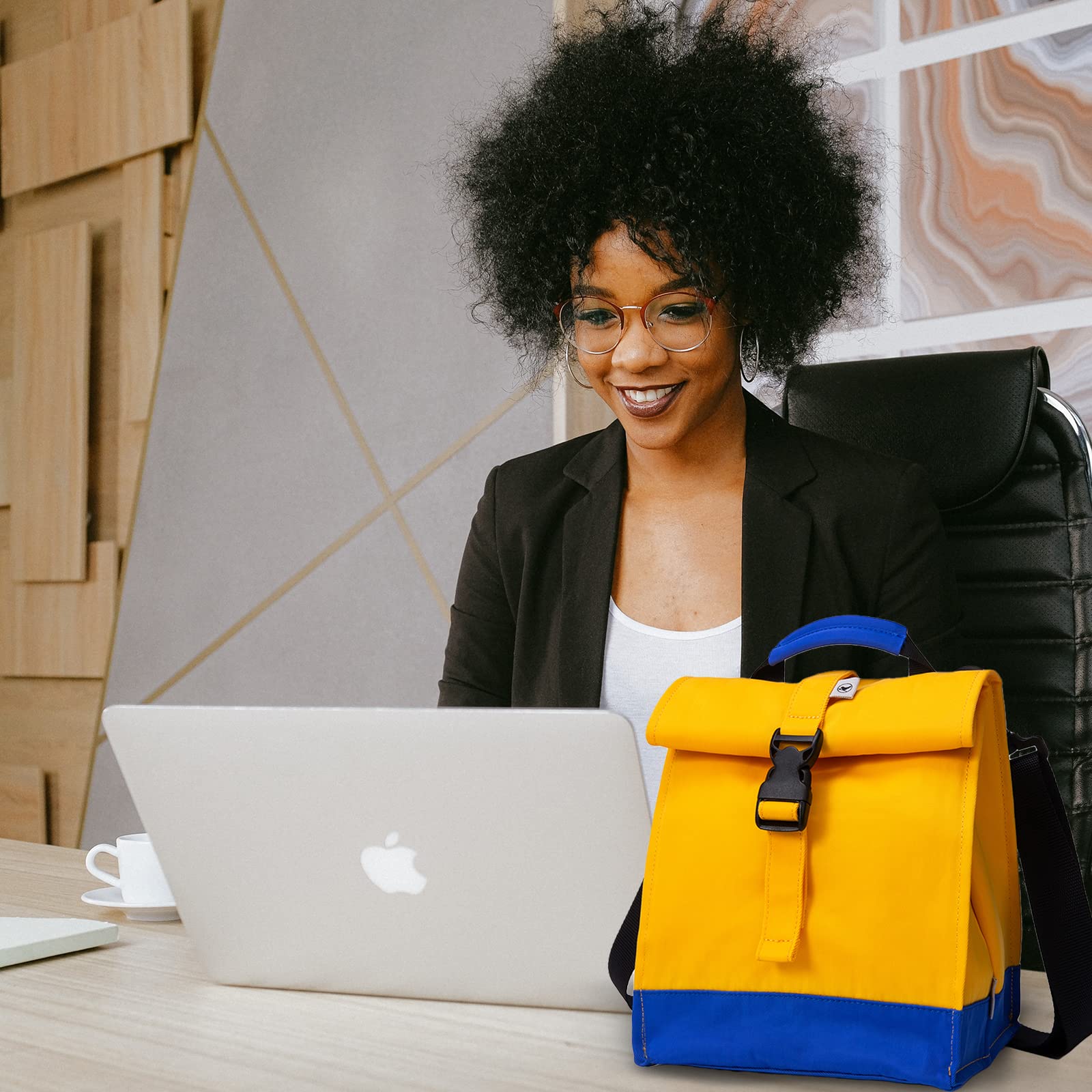 Sunny Bird foldable lunch bag packs compactly into backpacks