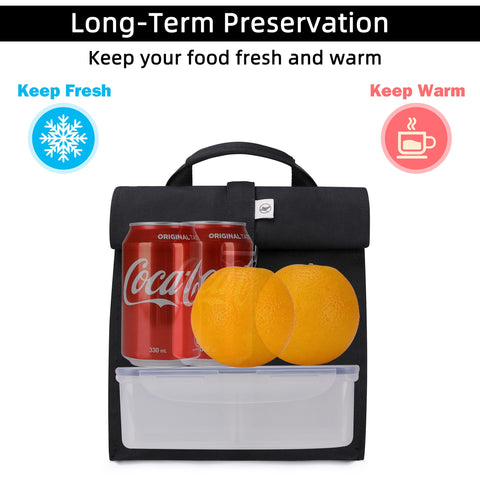 SUNNY BIRD lunch bag side view highlights easy carry for work or school.