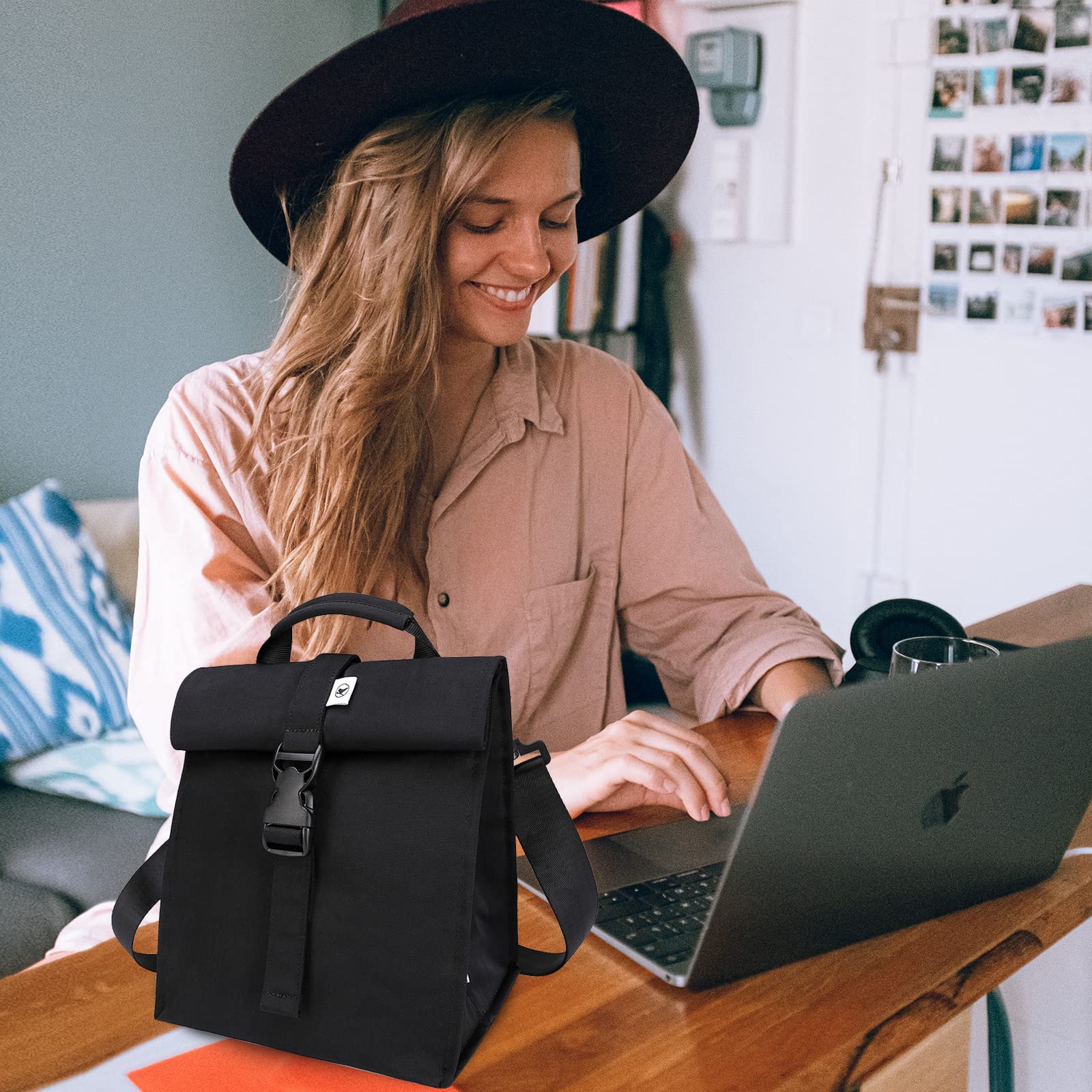 SUNNY BIRD adjustable strap image indicates versatile use during travel.