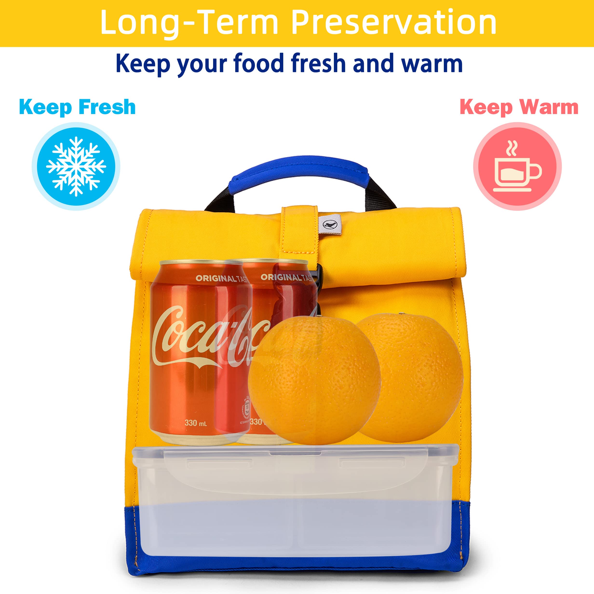 Sunny Bird lunchbag side pocket for extra storage like cards or napkins