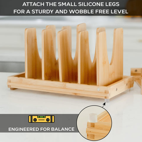 Efficient under-cabinet organization with Sunny Tots pots and lids