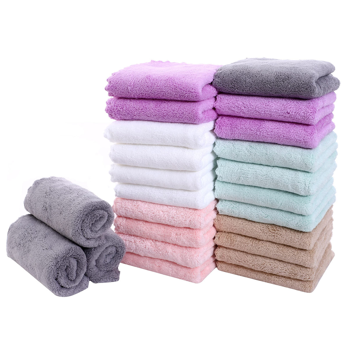 Sunny zzzZZ dishcloths 24-pack multicolor for daily dish cleanup and fast absorption