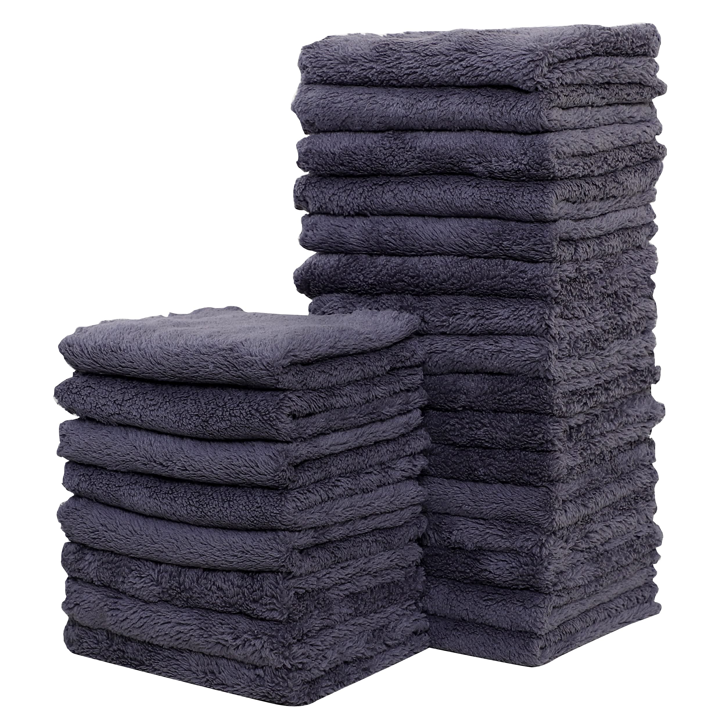 Sunny zzzZZ 24-pack dishcloths in action showing strong absorption for quick cleanup.
