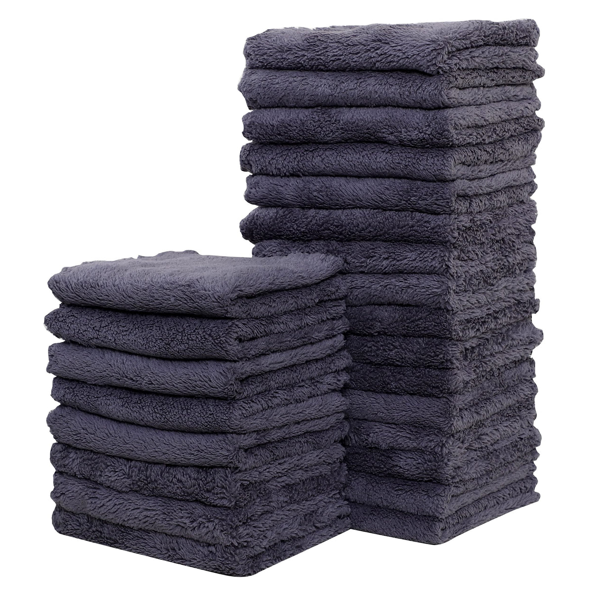 Sunny zzzZZ 24-pack dishcloths in action showing strong absorption for quick cleanup.