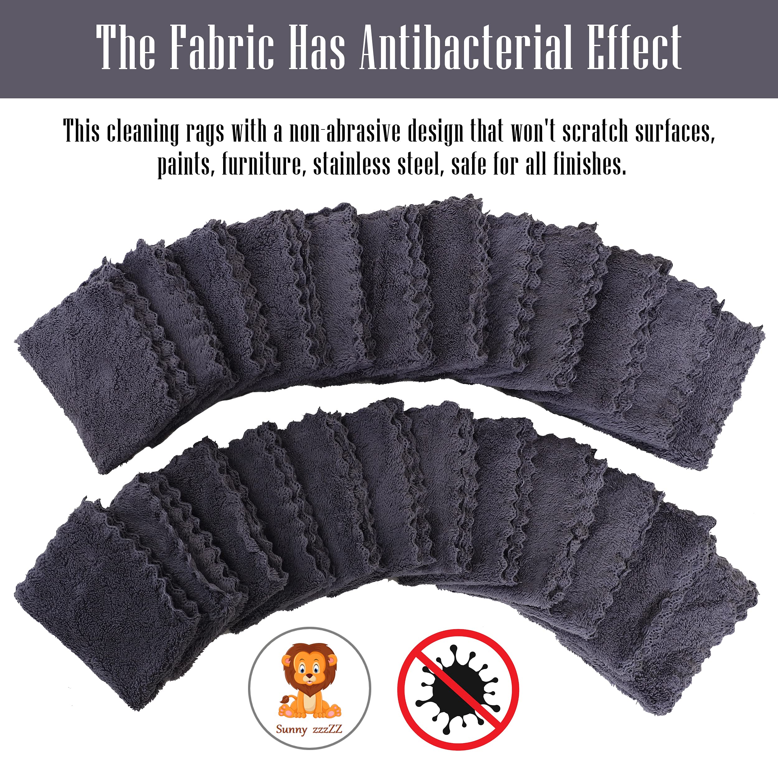 Sunny zzzZZ dishcloths with soft coral fleece for gentle scrubbing and odor control.