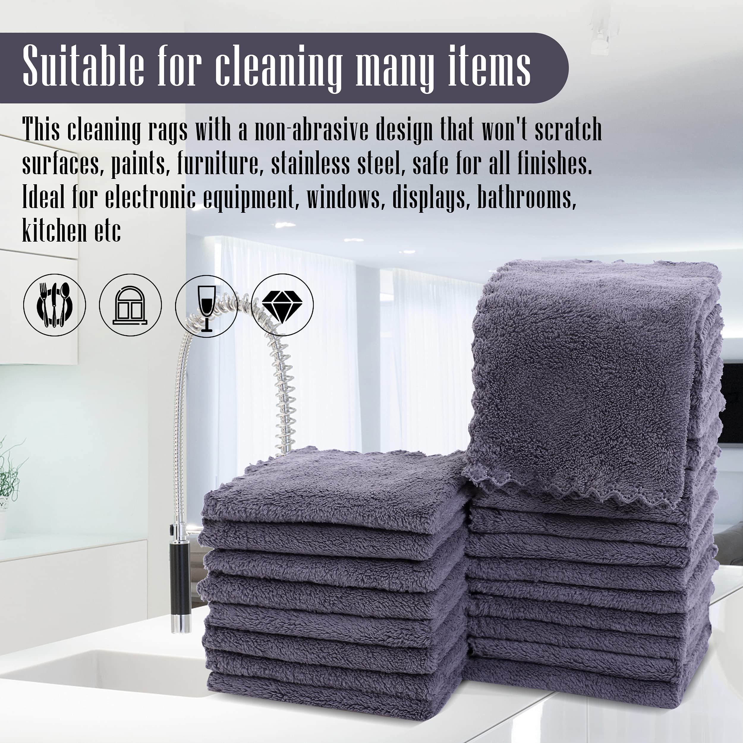 Sunny zzzZZ dishcloths stored by the sink for convenient access