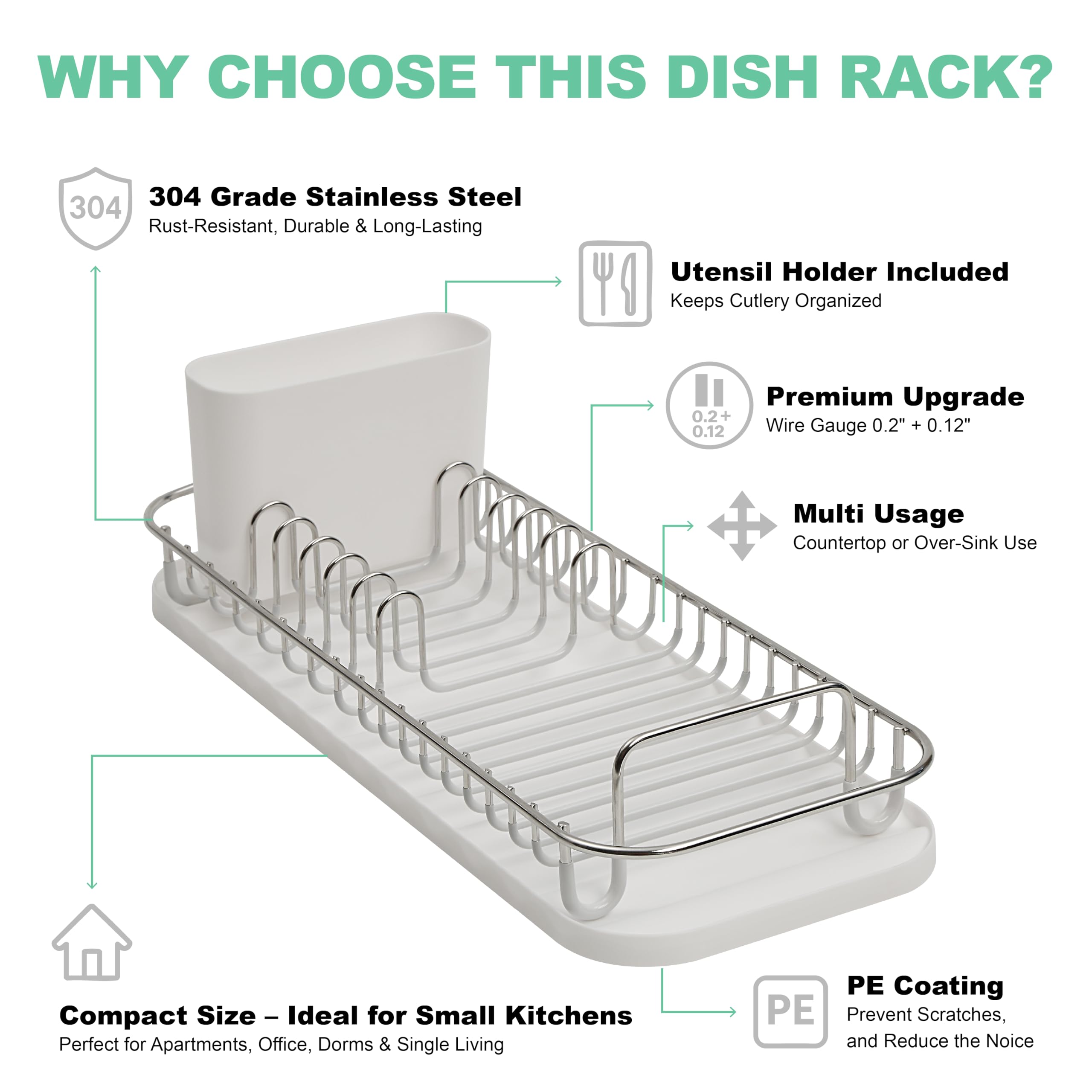 SunnyPoint 304 stainless steel core provides long-lasting rust resistance in humid kitchens.