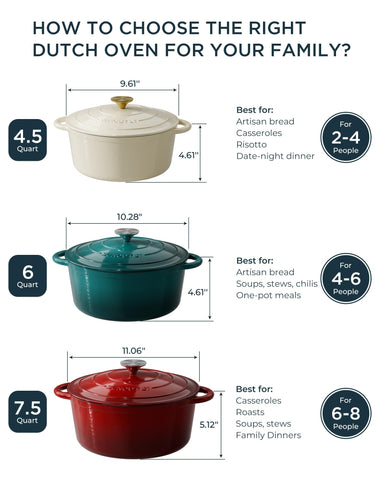 SUNOUTLY versatile cookware ideal for stews, roasts, and breads.