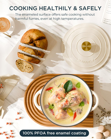 SUNOUTLY Dutch oven side handles offer secure, slip-free grip.