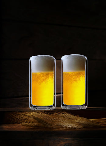 Sun's Tea 13oz coffee glass double-wall keeps hot drinks warm and condensation-free.