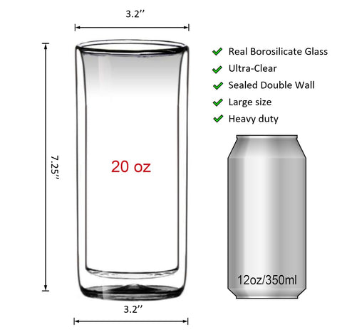 Sun's Tea 20oz double-wall tumbler beer-friendly design for bars