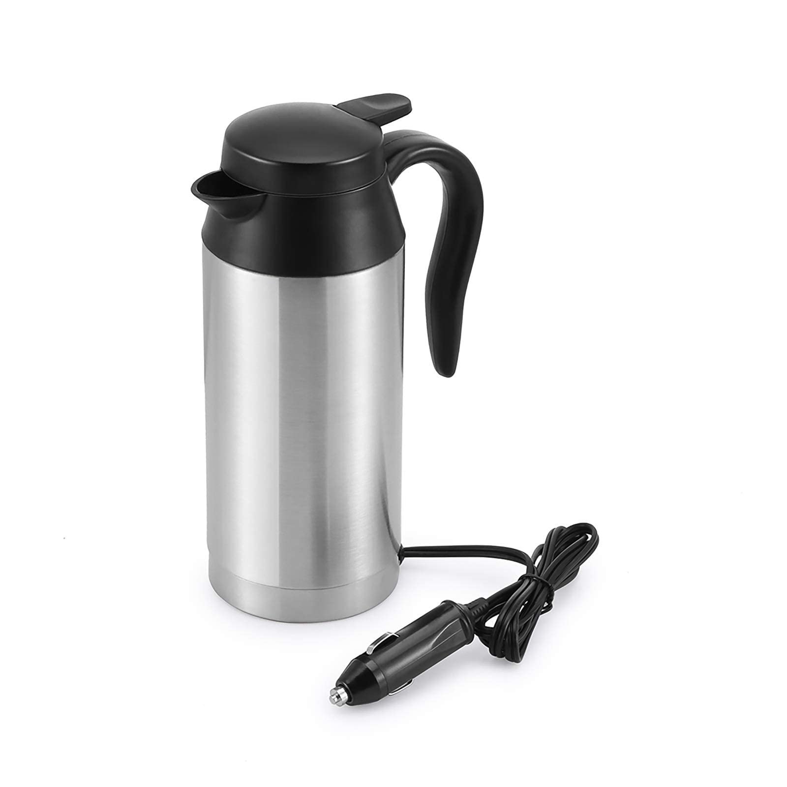 Sunsbell portable car kettle in use for on-the-go hot drinks.